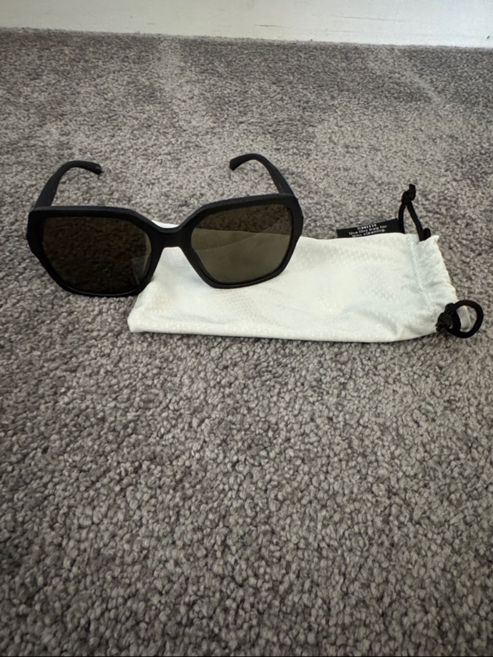 Matte Black SMITH Flare Women's Oversized Polarized Sunglasses